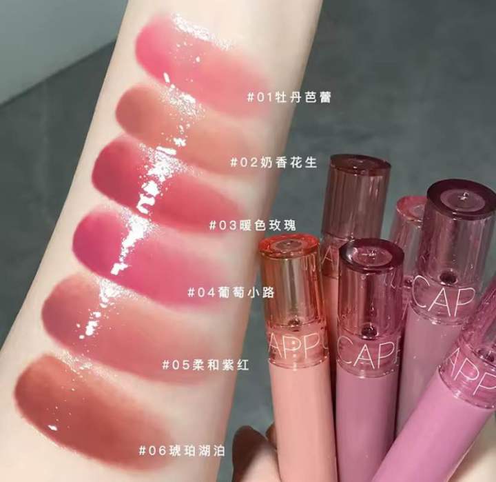 Cappuvini%206%20Color%20Jelly%20Lip%20Gloss%20Long%20Lasting%20Moisturizer%20Water%20Light%20Lipstick%20Mirror%20Gloss%20Lipstick%20-%20Image%202