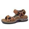 New Summer Genuine Leather Men Sandals Fashion Design Breathable Casual Shoes Men Soft Bottom Outdoor Beach Sandals Big Size 46. 