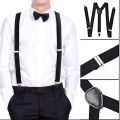 Suspenders for Adjustable 1 inch y shape wedding  with casual x belt. 