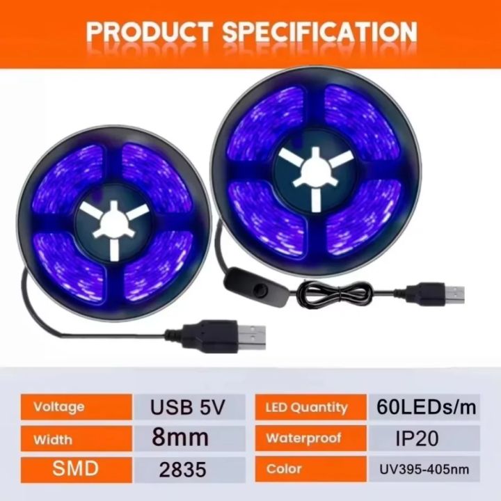 5V%20UV%20LED%20Strip%20Light%20Flexible%20SMD%202835%20Ultraviolet%20LED%20Light%20Strip%20Purple%20Black%20395-405nm%20For%20Detect%20Money%20Home%20Christmas%20Decor%20-%20Image%205