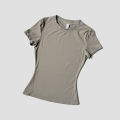 Quick-Drying Gym Leggings Set Sport Suit Short Sleeve Breathable Stretchy Slim Fitness Active Top Tight Gym Set. 