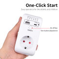 UD03 Automatic Timer Switch 230V USB Charger Countdown Timer Socket Electronic Protector Timing Controller Converter EU Plug. 