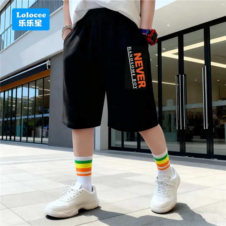 Big%20Kids%20Summer%20Shorts%20Children%20Cute%20Cat%20Print%20Cotton%20Toddler%20Short%20Pants%20Classic%20Gray/Black%20School%20Student%20Boys%20Sweatpants%20MKA1%20-%20Image%204