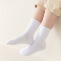5Pairs/Set 3-13Years Baby Girls Boys Casual Sports Socks Soild Soft Cotton Four Season School Socks Black White Gray Kids Socks. 