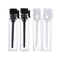 100/300PCS+4 accessories 1/2ml clear glass perfume bottle with 100 dropper bottles, 1 pipette, 1 funnel, 1 dispenser, 1 syringe.