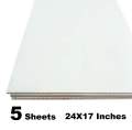 Thick Corrugated Brown and Shiny White Cardboard Hard Sheets 24X17 Inches Pack of 5, 8, 10, 20, 30. 