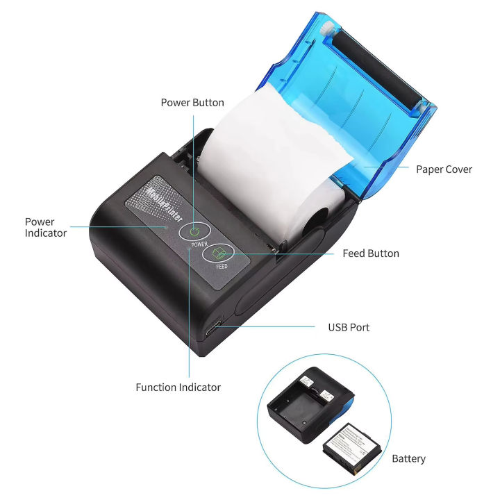 58mm%20Mini%20Portable%20Thermal%20Printer%20Receipt%20Mobile%20Wireless%20Bluetooth%20Ticket%20Bill%20Printer%20For%20Printing%20Labels/Tickets%20Receipt%20-%20Image%202