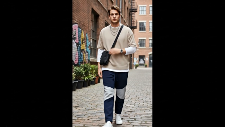 Le Ruhani Export Collection Mens Terry Track Pants with Knee Contrast Panel Trousers Cotton Joggers Bottom Clothing Muslim Wear Mens Premium Exported Style in 20+ Countries Gym and Outdoor and for Sports Genuine Garments