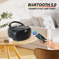 CD/MP3 Player Boombox with Bluetooth AM FM Radios and USB/MP3, Bass Boost, AC DC Power.