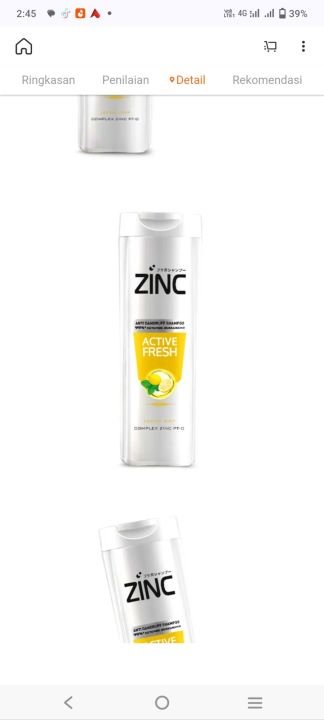 Zinc%20Anti%20Dandruff%20Shampoo%20Active%20Fresh%20Lemon%20Mint%20340ml%20-%20Image%203