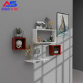 set of 4 Wall Decoration shelves(Black Brown white Red Yellow). 