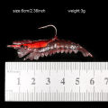 4pcs Realistic Soft Shrimp Fishing Lures Artificial Bait with Sharp Hooks for Freshwater Saltwater. 