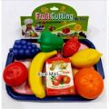 Pack of 10 Artificial Fruits toy Basket Pretend Play for Kids Colorful fruit basket kitchen toy child Learning development Fruits name and color Plastic Fruits. 