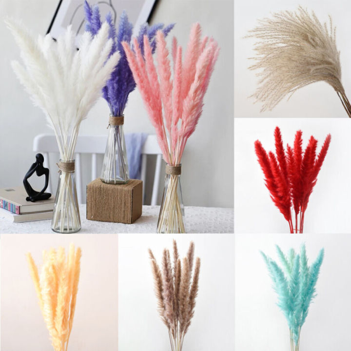 10Pcs Artificial Natural Dried Pampas Grass Flower Bunch Wedding