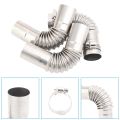 60-300cm Air Diesel Parking Heater Stainless Steel Exhaust Pipe Tube Vent Hose Elbow Connector Joiner W /Clamp For Car Truck Van.
