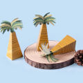 10/20Pcs Mini Coconut Palm Tree Paper Chocolate Candy Box Packing Box for Hawaiian Tropical Birthday Party Supplies.