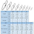 9KM 50Pcs Fishing Snap Clip for Quick Fishing Lure Connector, Stainless Steel Fishing Interlock Snap.