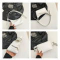 New women's armpit bag retro shoulder bag leather zipper handbag. 