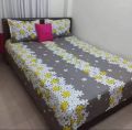 Digital Home Tex Cotton Fabric 5 Feet By 6 Feet Multicolor King Size Bedsheet With Two. 