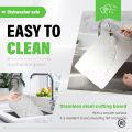 Stainless Steel Panel and Chopping Board Kitchen Household Thickened Double Sided Cutting Board Block Kneading Dough Board.