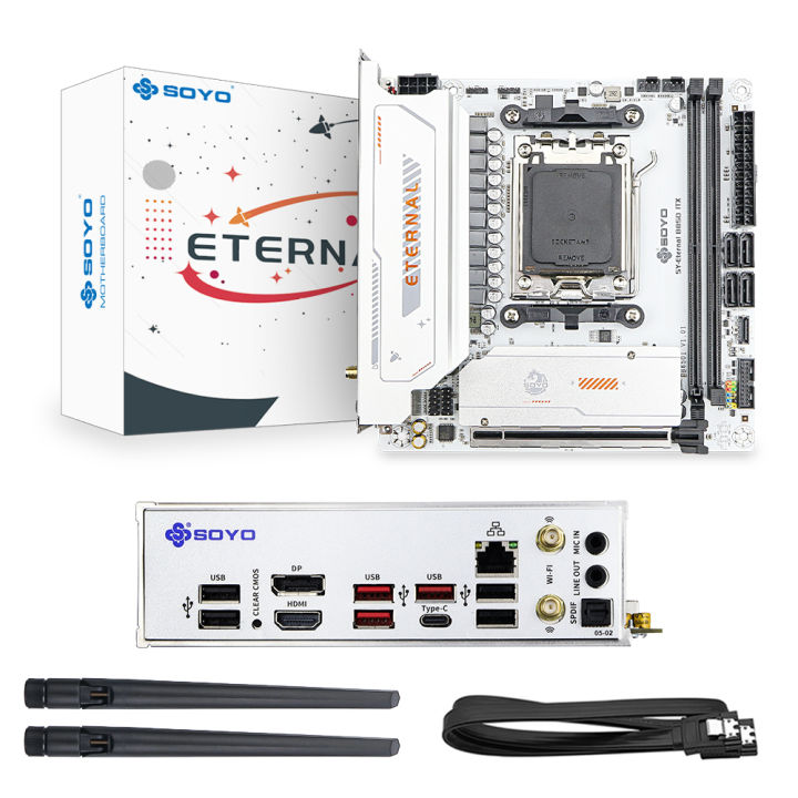 SOYO%20B850ITX%20Motherboard%20AMD%20Ryzen%20AM5%20DDR5%20Supports%204800/5200/5600-8000%20(OC+)%20memory%20Pcie5.0x16%20Bluetooth%205.2%20M.2%20ARGB%20WIFI%206%20-%20Image%202
