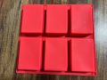 6 Square Silicone Mold for Making Soaps 3D Plain Soap Mold Rectangle DIY Handmade Soap-silicon soap mold low price-silicon soap mold 1 piece. 