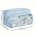 New Large Capacity Pencil Case Stationery Pen Bag Beauty Bag Portable Cosmetic Storage Bag Back to School Student Supplies.