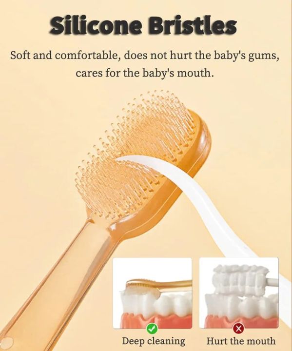 Baby%20Silicone%20Toothbrush%20Set,%20Toothbrush%20+%20Tongue%20Brush%20+%20Baby%20Teether%20+%20Finger%20Toothbrush%20with%20Cup%20for%20Training%20Teething,%200-18M%20Infant%20Toddler%20Newborn%20Baby%20Teeth%20Brushes%20-%20Image%202