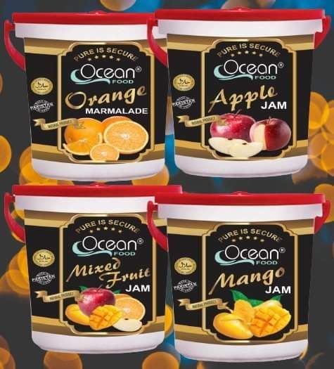 mix frout jam1kg ocean food four flavors jam apple,mango,orange and mix fruit jam
