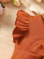 0-2 Year Old Baby Girl Summer Fashion Love Collar Ruffled Short Sleeved And Striped Shorts Two-piece Set. 