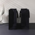 1pc Senior Black Kraft Paper Bag Wedding Christmas Party Candy Food Cookies Packing Paper Bags Fashion Clothes s Pack bags.