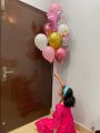 Baby girl announcement balloons pink and golden 10pieces. 