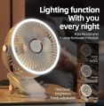 Camping Fan Rechargeable Desktop Portable Air Circulator Wireless Ceiling Electric Fan With LED Light Clip-on Home Fan. 