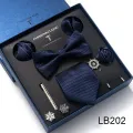 Men's Tie Set Luxury Gift Box Silk Tie Necktie Set 8pcs Inside Packing Festive Present Cravat Pocket Squares Holiday Gift Men. 
