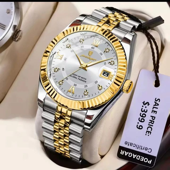 POEDAGAR Watch I Model 910 | Toton Dial X White Colour Watch For Man
