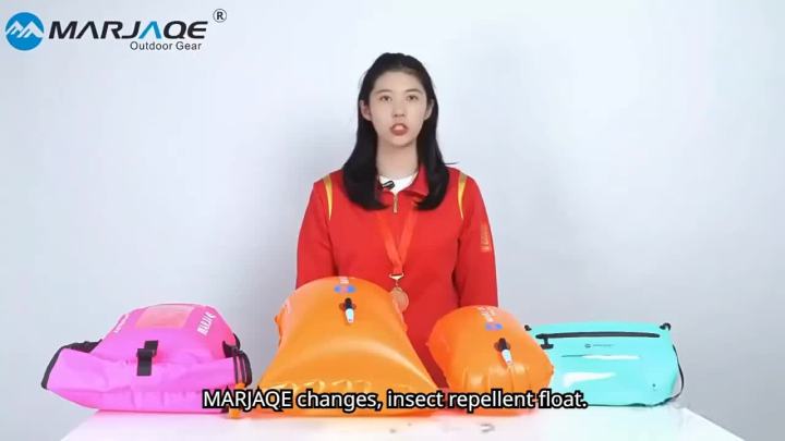 Swimming pool Buoy Tow Floats Inflatable Life Saving Swim Buoy PVC Inflated Air Drying Bag Drift Bag  pool accessory Open Water