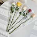 50pcspcs LOVE Transparent Rose Packaging Bags Flower Bouquet Plastic Bag Bouquet Wrapping Paper One Straight Bag Flower Packagin.