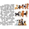 Pets Dogs Cutting Dies for Card Making Collie Dalmatian Golden Retriever Cut Die for DIY Scrapbooking Journal Embossing Paper. 