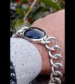 Premium Quality Bracelet of Salman Khan in black stone. Higu quality and shiny Look. Shiny Chain same as in Picture.. 