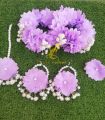 Artificial flower purple gajraset - Artificial gajray - bridal gajray - bridal miyo gajray - bridal miyo gajraset- mehndi gajray - gajray. 