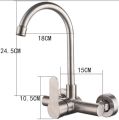 SINK MIXER WALL MOUNTED STAINLESS STEEL MATTE COLOUR. 