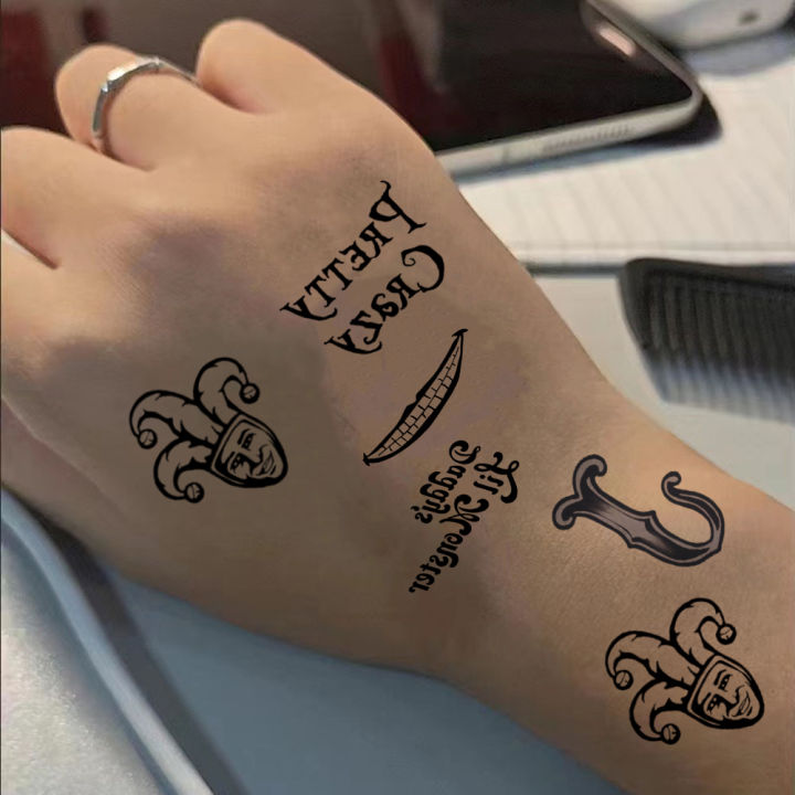 10PCS%20Creative%20Clown%20Tattoo%20Stickers,%20Simple,%20Waterproof,%20Durable,%20Hand%20Back%20s,%20Party%20Party%20Face%20Stickers,%20Decoration%20-%20Image%205