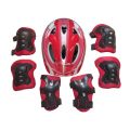 7pcs Children Skating Protector Set Comfortable Shockproof Bike Safety Helmet Knee Elbow Wrist Guard Pad Set for 4-16 Kids. 