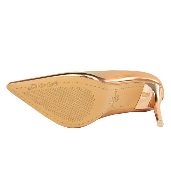 Women%20Patent%20Leather%20Pumps%207.5cm%2010.5cm%20High%20Heels%20Lady%20Stiletto%20Low%20Heels%20Wedding%20Bridal%20Mteallic%20Silver%20Gold%20Sparkly%20Shoes%20-%20Image%206