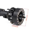 Black Brass Weights AR44 Axle Diff Cover Steering Knuckle C-hubs Link Mounts Battery Tray for Axial SCX10 II 90046 90047 Chassis. 