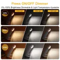 Book Light Brightness Adjustable for Eye-Protection USB Rechargeable LED Clip on Portable Bookmark Light for Reading in Bed Car. 