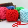 100g/ball Chenille Knitting Yarn Soft Ice Strip Line Cotton Yarn DIY Wool Yarn for Hand Knitting Scarf Thick Wool Wholesale. 
