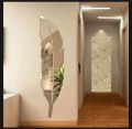 Silver Acrylic Wall Mirror Self Adhesive Wall Mirror Home Decor Livings Bed Room And Office. 