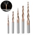 CNC 3D Carving Bits Solid Carbide Tapered Ball Nose End Mill Tapered Ball Nose Spiral Engraving Router Bits Endmill.