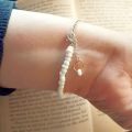 Pack of 3 Handmade White Beaded Cute Anklet , and pair of Bracelets Seed Beads for Girls Woman Special and gives a Cute look .. 
